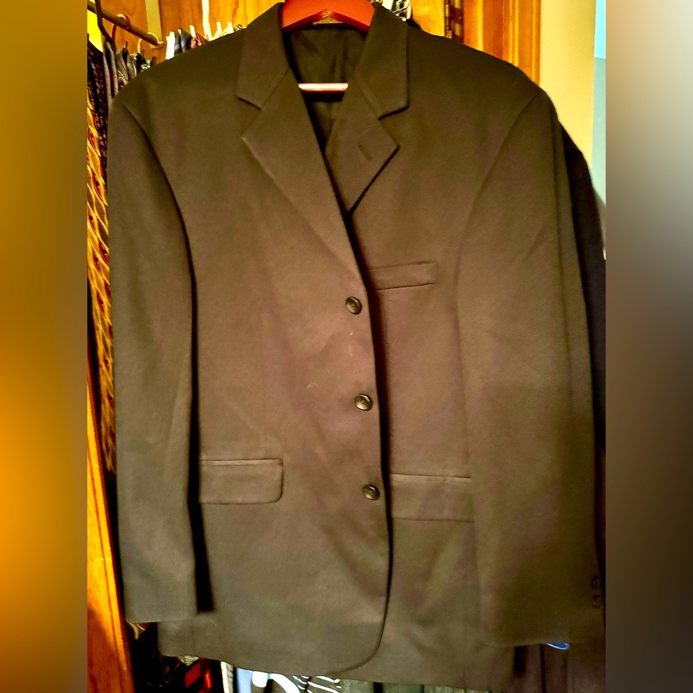 42S J Ferrar Men’s 3-Button Black Blazer